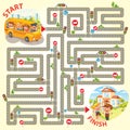 Help the character to find a way out of the maze