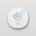 Help chatbot app icon Royalty Free Stock Photo