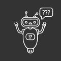 Help chatbot chalk icon