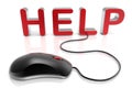 Help concept - mouse wired Royalty Free Stock Photo