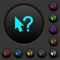 Help cursor dark push buttons with color icons