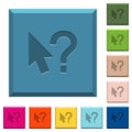 Help cursor engraved icons on edged square buttons