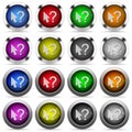 Help cursor glossy button set