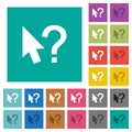 Help cursor square flat multi colored icons