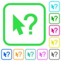 Help cursor vivid colored flat icons icons