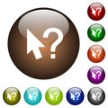 Help cursor color glass buttons