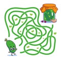 Help cute cucumber find path to pickles. Labyrinth. .