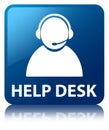 Help desk (customer care icon) blue square button Royalty Free Stock Photo