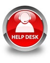 Help desk (customer care icon) glossy red round button