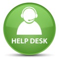 Help desk (customer care icon) special soft green round button