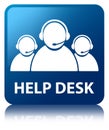 Help desk (customer care team icon) blue square button Royalty Free Stock Photo