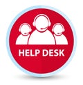 Help desk (customer care team icon) flat prime red round button