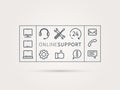 Help desk online assistance vector concept