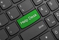 Help desk on keyboard Royalty Free Stock Photo