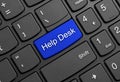 Help desk on keyboard Royalty Free Stock Photo