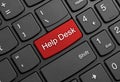 Help desk on keyboard Royalty Free Stock Photo