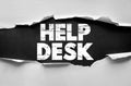 Help Desk text concept. Customer support and service assistance idea for business operations, IT departments, troubleshooting, and Royalty Free Stock Photo