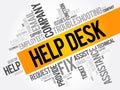 Help Desk word cloud collage, business concept background Royalty Free Stock Photo