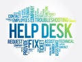 Help Desk word cloud collage, business concept background Royalty Free Stock Photo