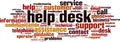 Help desk word cloud Royalty Free Stock Photo