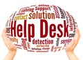 Help Desk word cloud sphere concept Royalty Free Stock Photo