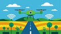 With the help of drones equipped with cameras farmers can remotely survey their fields for pests or other potential