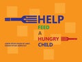 Help Feed the child. Hunger Prevention. Charitable donations.