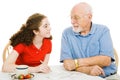 Help from Grandfather Royalty Free Stock Photo