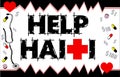 Help Haiti Funraiser Card Royalty Free Stock Photo