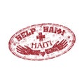 Help Haiti rubber stamp Royalty Free Stock Photo