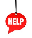 Help hanging note Royalty Free Stock Photo
