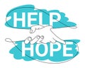 Help and hope, banner - benevolence charity fund Royalty Free Stock Photo