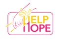 Help and hope concept - helping hands in frame