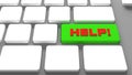 Help Keyboard button faq - internet Online assistance at website technical support concept customer service - 3d Royalty Free Stock Photo