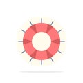 help, lifebuoy, lifesaver, save, support Flat Color Icon Vector Royalty Free Stock Photo