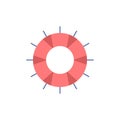 help, lifebuoy, lifesaver, save, support Flat Color Icon Vector Royalty Free Stock Photo