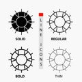 help, lifebuoy, lifesaver, save, support Icon in Thin, Regular, Bold Line and Glyph Style. Vector illustration Royalty Free Stock Photo