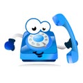 Help line phone mascot