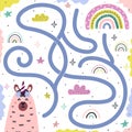 Help the llamacorn to get to the rainbow