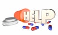 Help Medicine Health Care Assistance Pill Bottle Feel Better Royalty Free Stock Photo