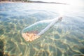 Help message bottle sea Royalty Free Stock Photo