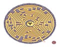 Help the minotaur find the way out of legendary Daedalus labyrinth. Logic puzzle game with maze for children and adults. Worksheet