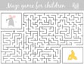 Help mouse find path to cheese through the labyrinth. Maze game Royalty Free Stock Photo