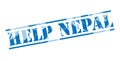 Help nepal blue stamp