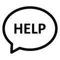 Help, online Isolated Vector icon which can easily modify or edit Royalty Free Stock Photo