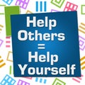Help Others Help Yourself Colorful Basic Symbol Squares Royalty Free Stock Photo