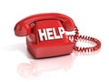 Help phone 3d icon Royalty Free Stock Photo