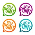 Help Point Buttons on white Background