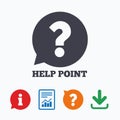 Help point sign icon. Question symbol
