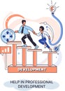 Help in professional development metaphor. Qualified employee training program. Human resource management Royalty Free Stock Photo